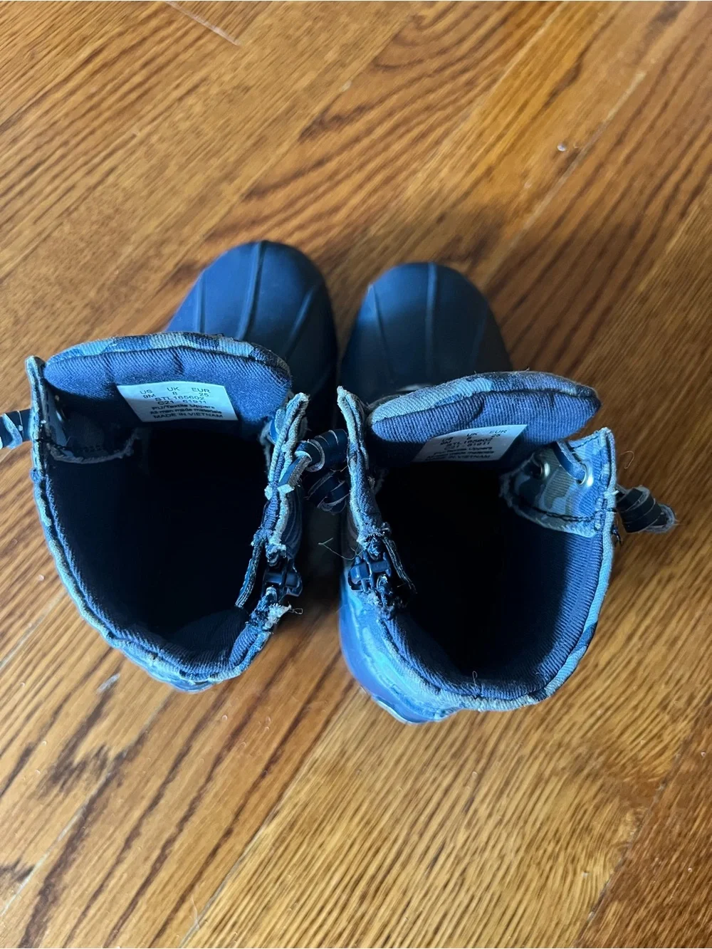 Sperry Toddler Dark Navy Blue Camo Duck Boots Unisex